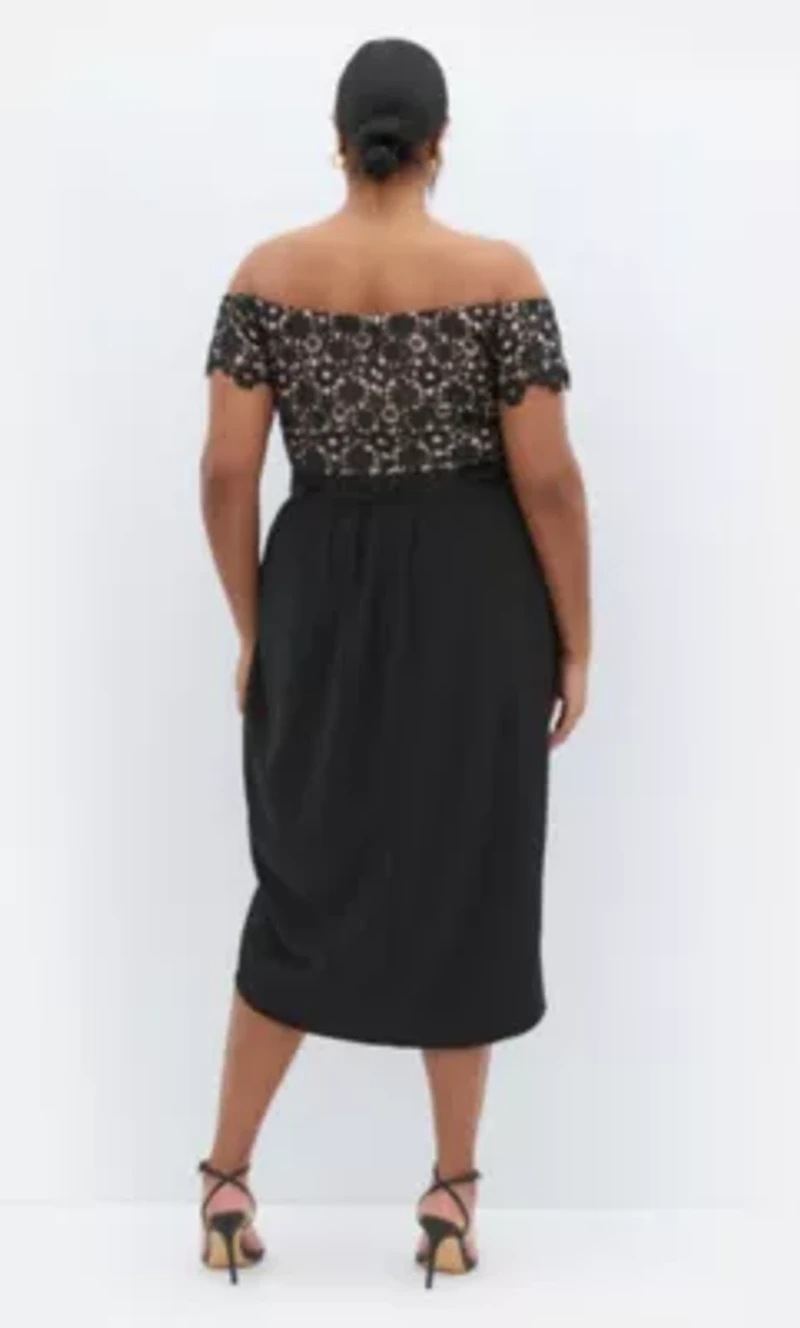 Lace Glamour Midi Dress