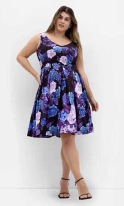 Hydrangea Fit & Flare Dress