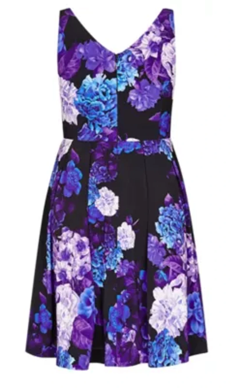 Hydrangea Fit & Flare Dress