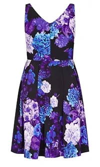 Hydrangea Fit & Flare Dress