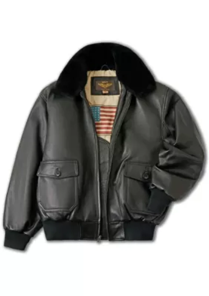 Men's G-1 Leather Flight Bomber Jacket