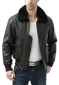 Men's G-1 Leather Flight Bomber Jacket