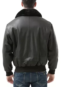 Men's G-1 Leather Flight Bomber Jacket