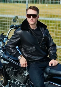 Men's G-1 Leather Flight Bomber Jacket