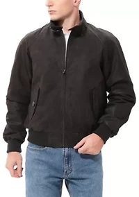 Men's WWII Distressed Leather Bomber Jacket