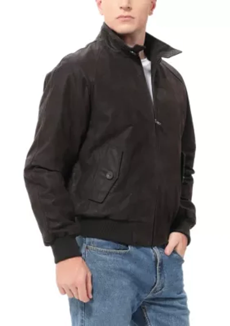 Men's WWII Distressed Leather Bomber Jacket