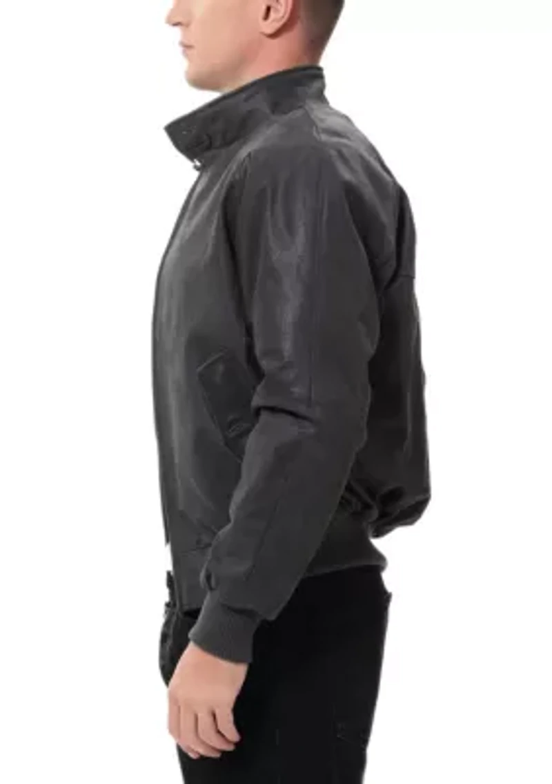 Men's WWII Distressed Leather Bomber Jacket