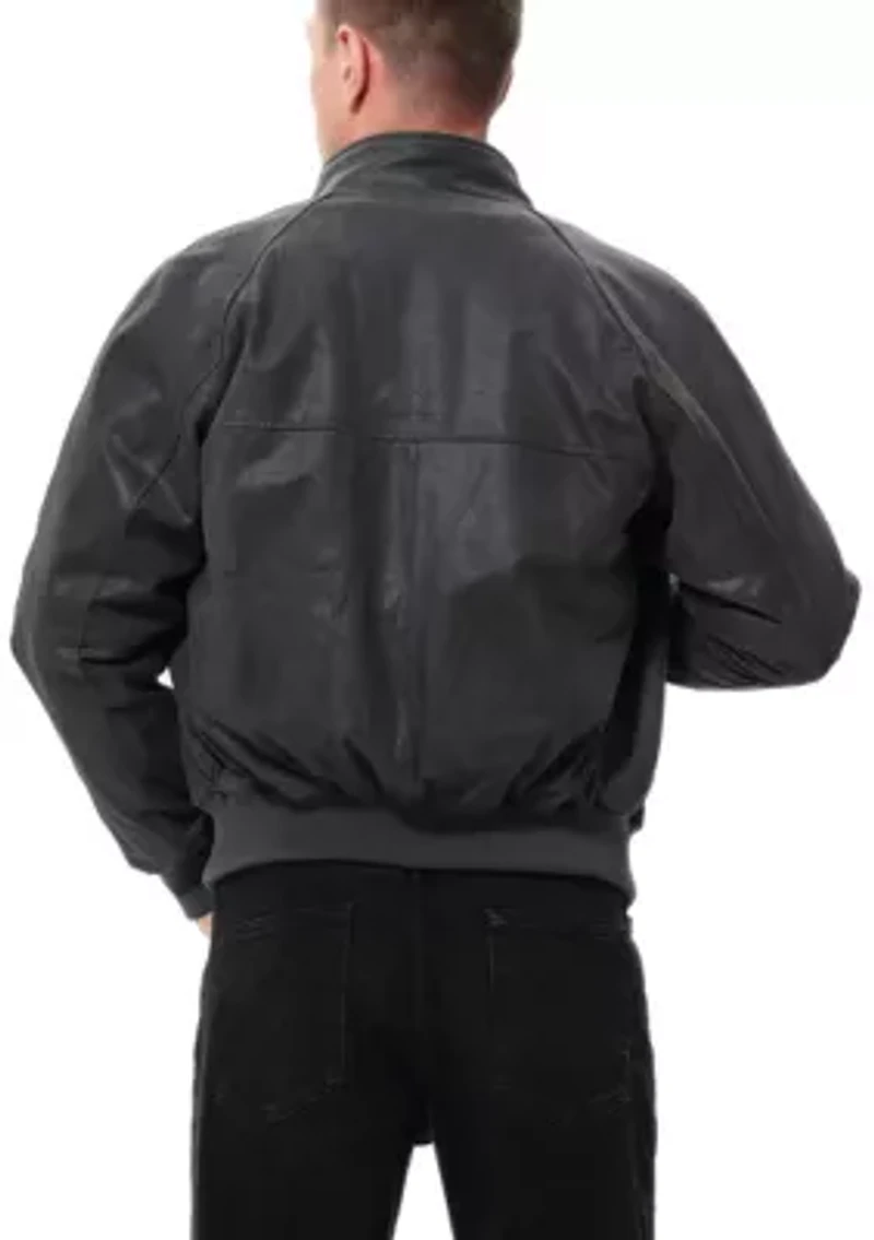 Men's WWII Distressed Leather Bomber Jacket