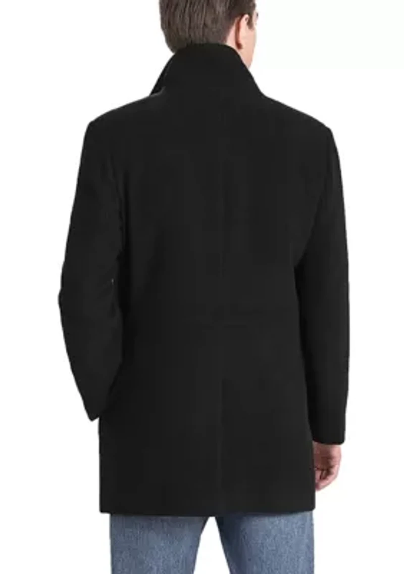 Men's Wing Collar City Wool Blend Pea Coat