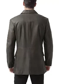 Men's Mark Distressed Leather Blazer