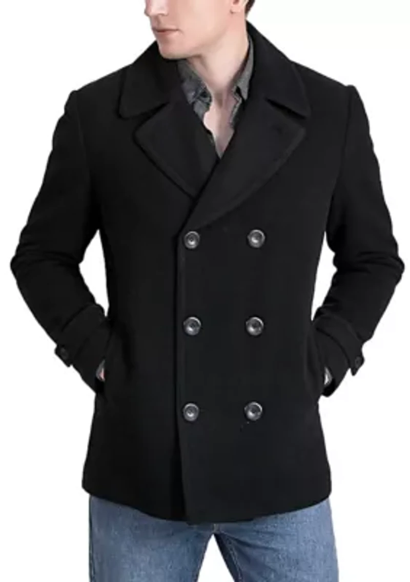 Men's Wool Blend Pea Coat