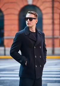 Men's Wool Blend Pea Coat