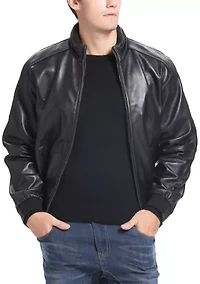 Men's City Leather Bomber Jacket