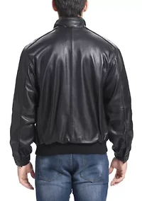 Men's City Leather Bomber Jacket