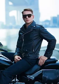Men's Classic Leather Motorcycle Jacket