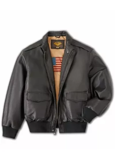 Men's A-2 Leather Flight Bomber Jacket