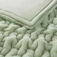 Ruched Fur Faux Throw
