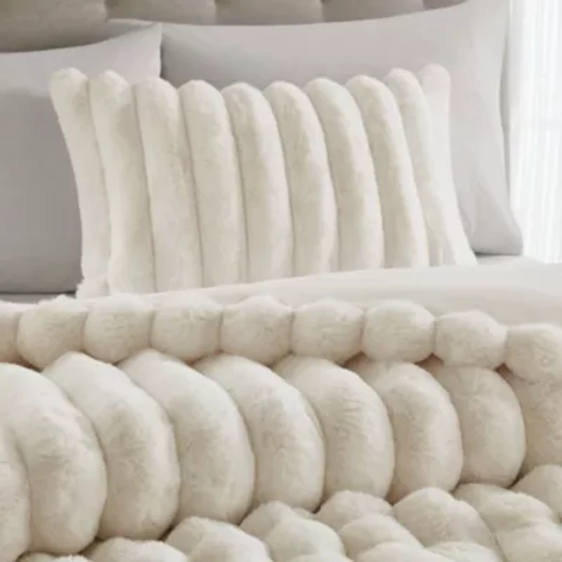 Jasmine Ultrasoft Faux Fur Ribbed Comforter Set