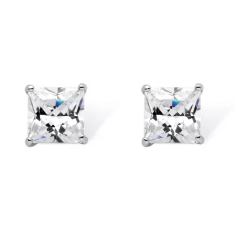 .925 Sterling Silver Stud Birthstone Earrings