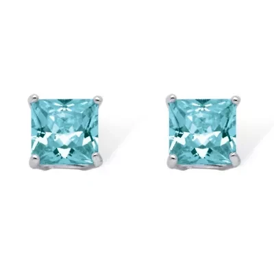 .925 Sterling Silver Stud Birthstone Earrings