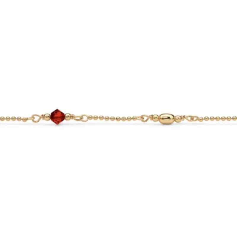 Birthstone Gold-Plated Sterling Silver Ankle Bracelet