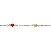 Birthstone Gold-Plated Sterling Silver Ankle Bracelet