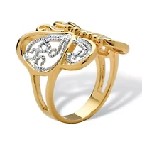 Filigree Butterfly Ring 18k Gold-Plated