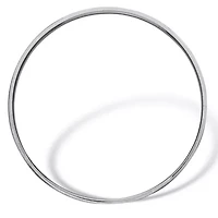 Birthstone Silvertone Eternity Bangle Bracelet