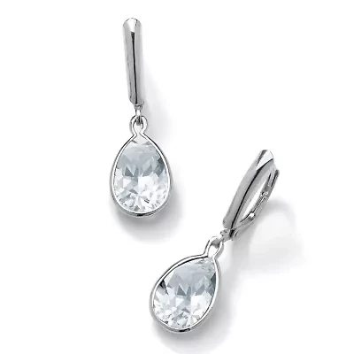 Birthstone .925 Sterling Silver Drop Earrings