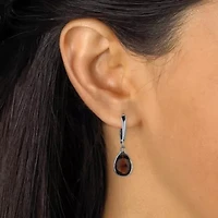 Birthstone .925 Sterling Silver Drop Earrings