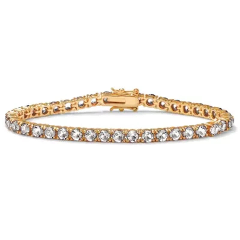 Birthstone Tennis Bracelet Gold-Plated