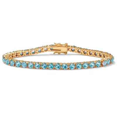 Birthstone Tennis Bracelet Gold-Plated