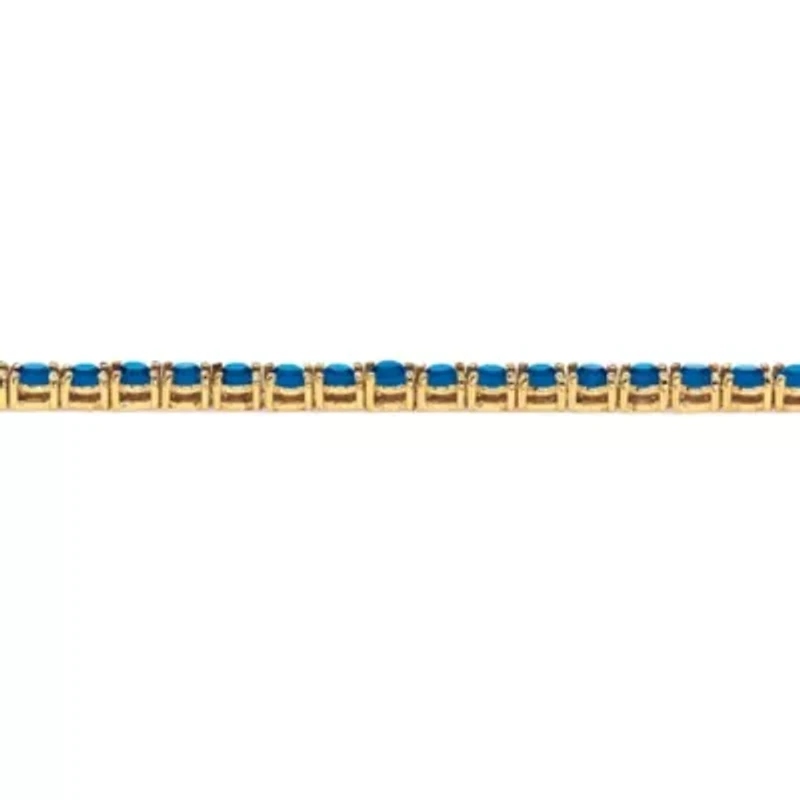 Birthstone Tennis Bracelet Gold-Plated