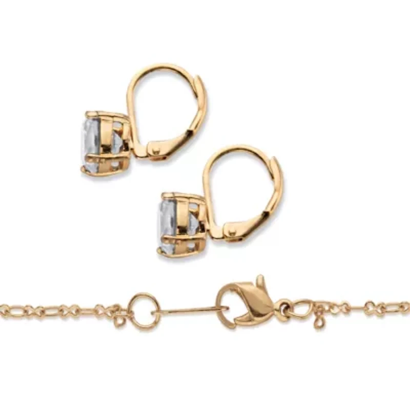 Birthstone Goldtone Earring & Necklace Set 18"