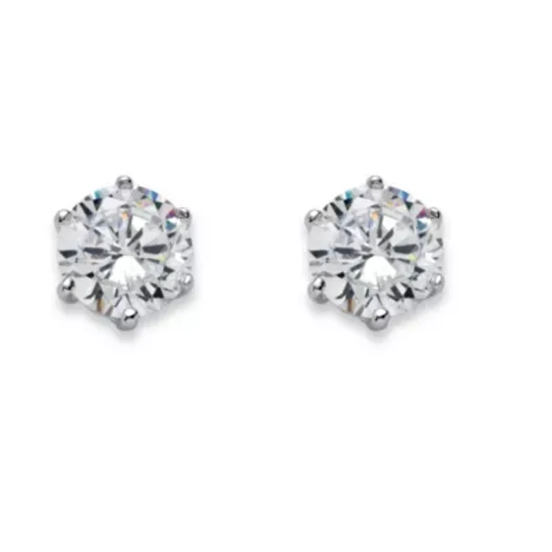 Birthstone .925 Sterling Silver Stud Earrings