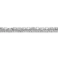 Birthstone Silvertone Tennis Bracelet 7"