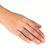 .18 TCW Cubic Zirconia Double Interlace Silvertone Ring