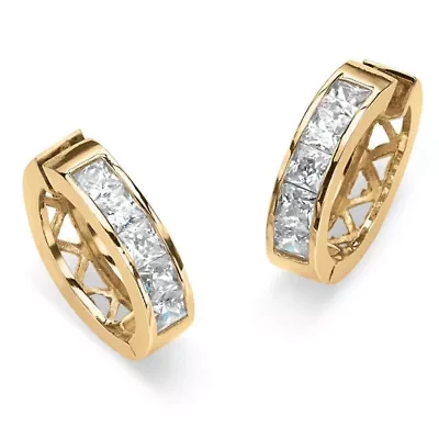 Birthstone Gold-Plated Huggie Earrings