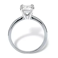 2.00 TCW Round Cubic Zirconia Solitaire Ring Platinum-Plated