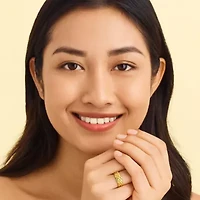 Yellow Gold-Plated Braided Puzzle Ring