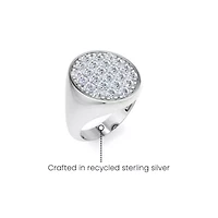 Lab Created Mens Carat Oval Grown Diamond Cluster Ring Sterling Silver