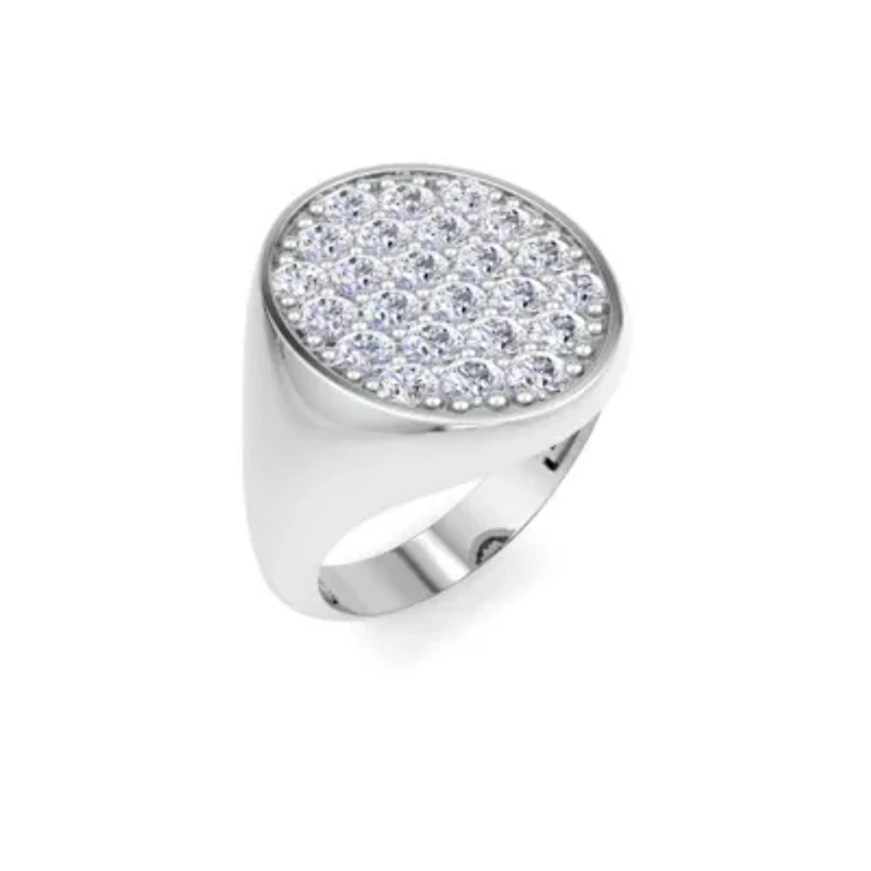 Lab Created Mens Carat Oval Grown Diamond Cluster Ring Sterling Silver