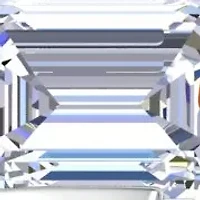 Lab Created Mens / Carat Emerald Cut Grown Diamond Floating Solitaire Ring Sterling Silver