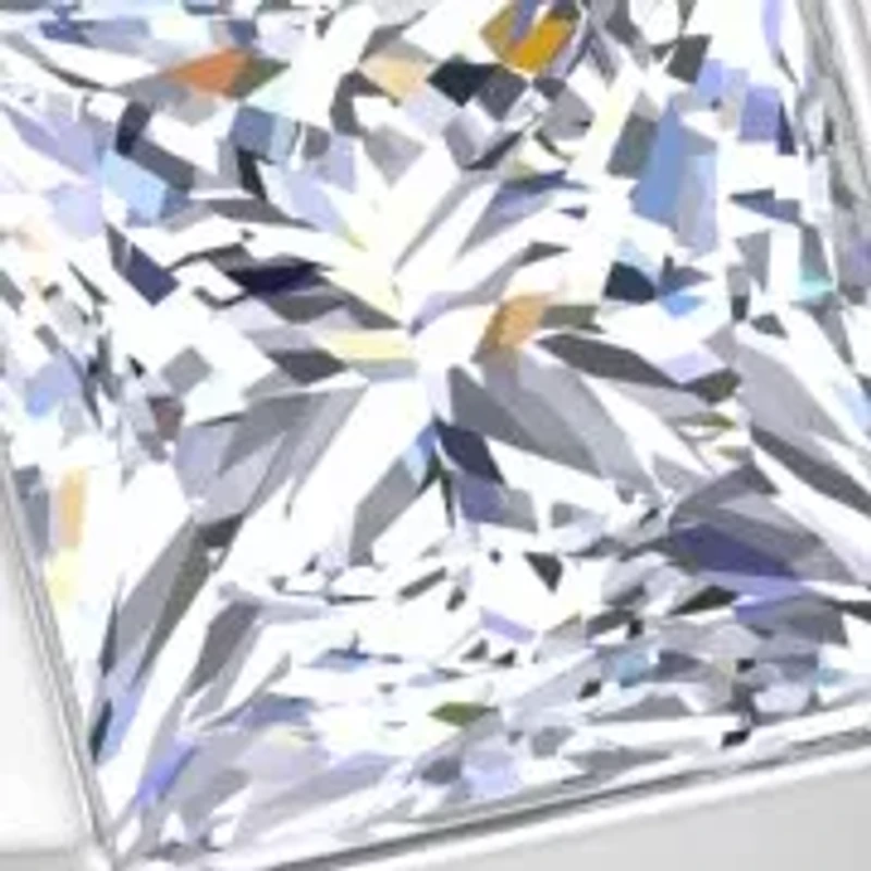 Lab Created Mens 1/ Carat Princess Cut Grown Diamond Floating Solitaire Ring Sterling Silver