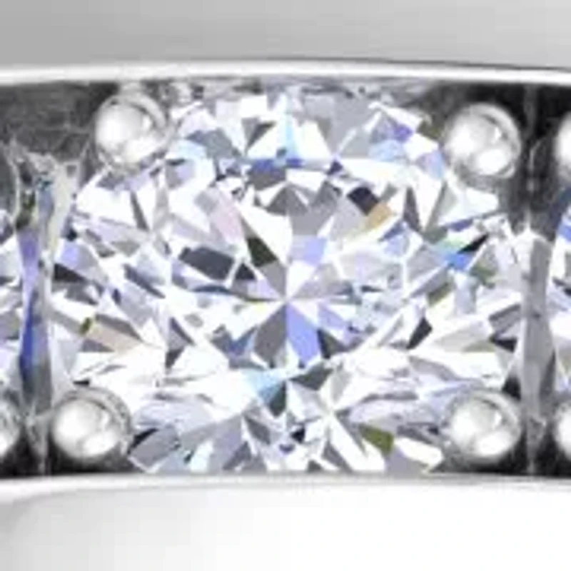 Lab Created Mens 1 Carat Classic Grown Diamond Ring Sterling Silver