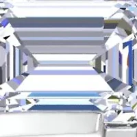 Lab Created Mens / Carat Emerald Cut Grown Diamond Floating Solitaire Ring Sterling Silver