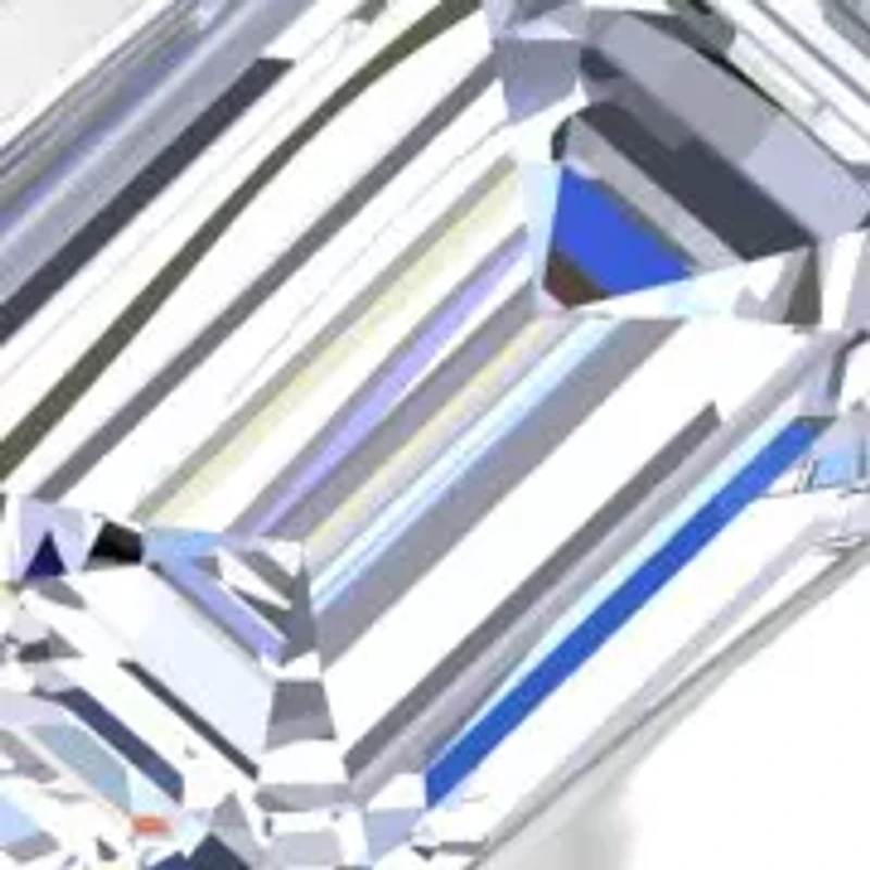 Lab Created Mens 1 Carat Emerald Cut Grown Diamond Floating Ring Sterling Silver