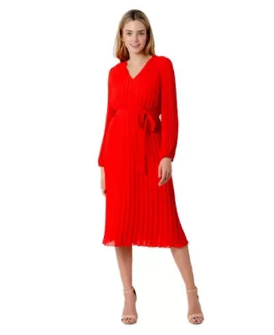 Plisse Midi Dress