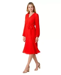 Plisse Midi Dress