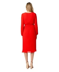 Plisse Midi Dress